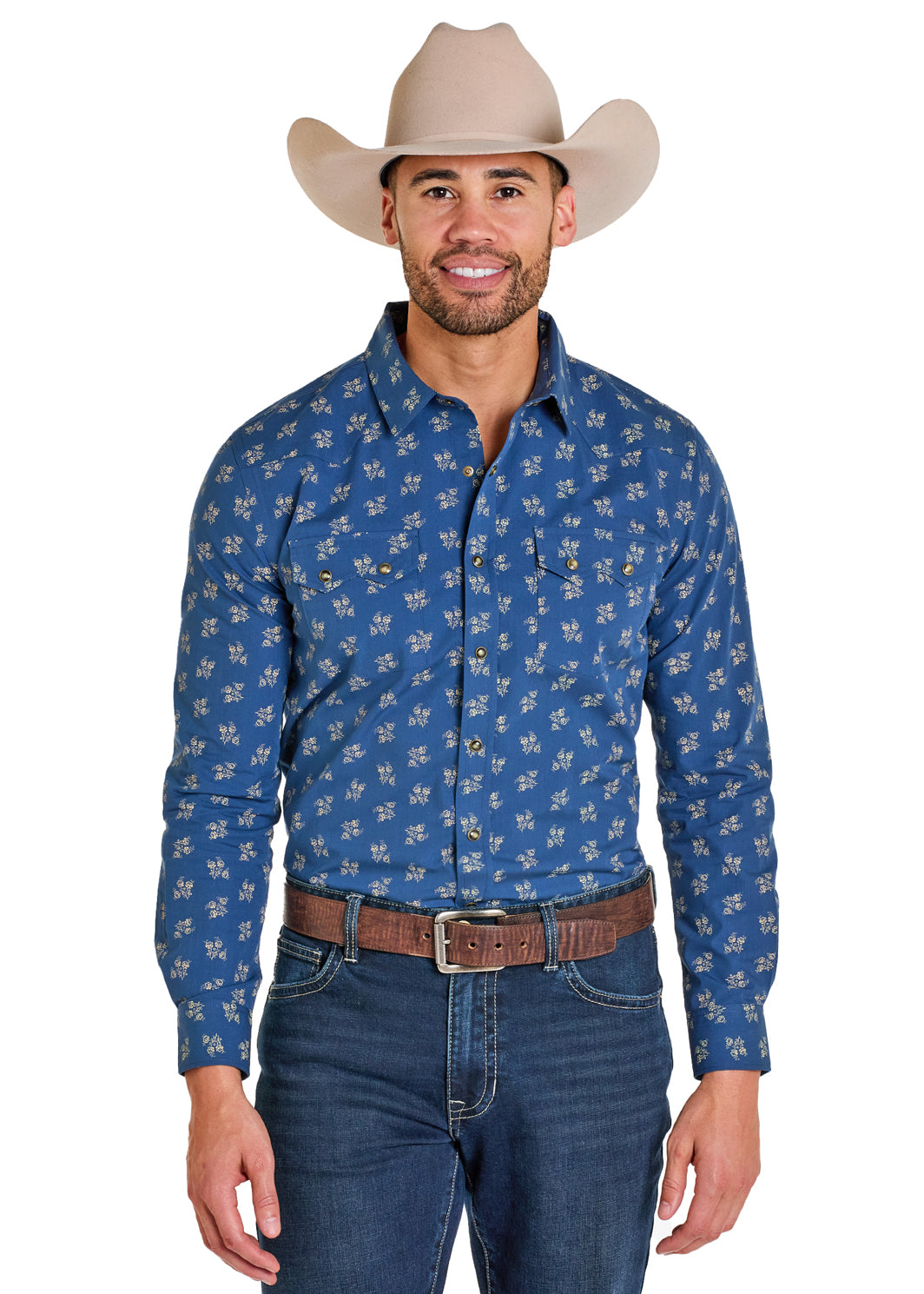 PMN2S07504 Panhandle Slim Floral Shirt