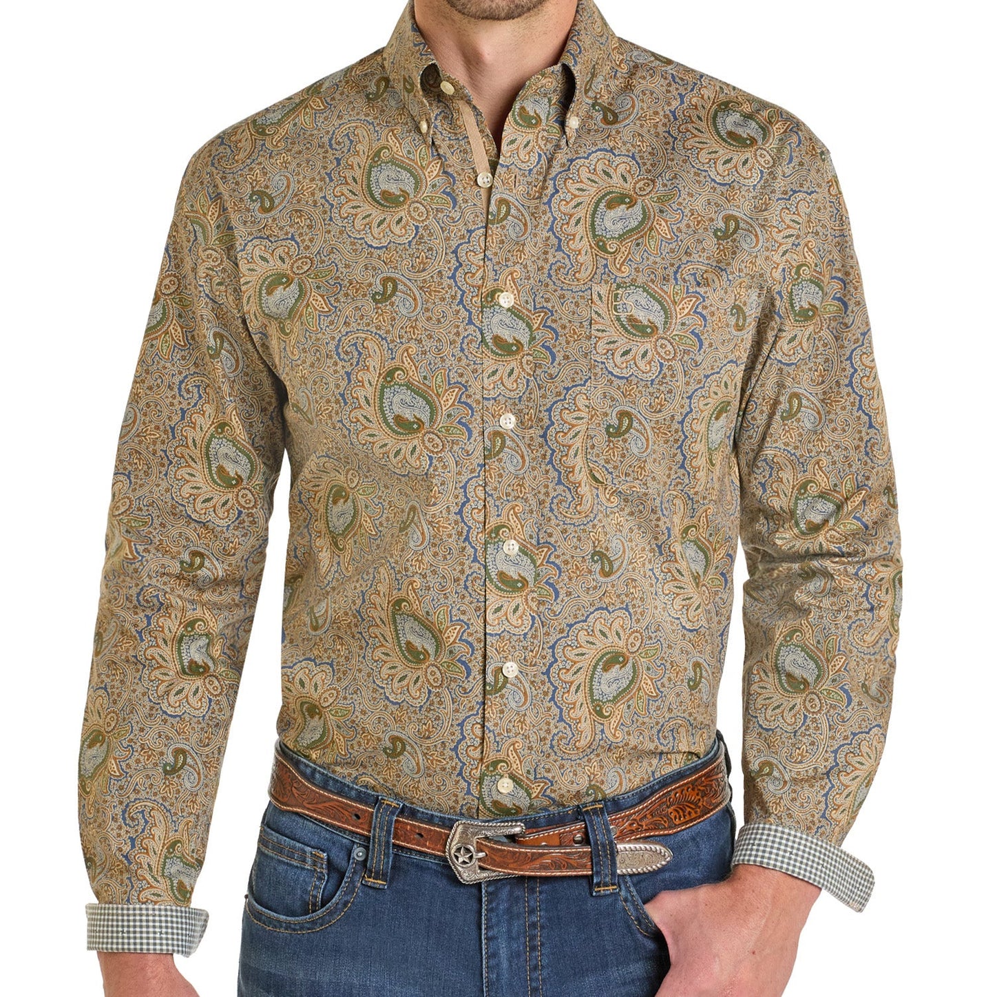 RMN2S06923 Panhandle Slim Paisley Snap Up Shirt