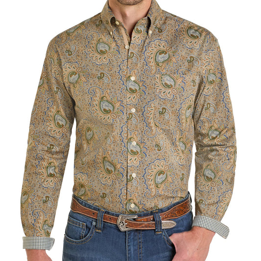 RMN2S06923 Panhandle Slim Paisley Snap Up Shirt