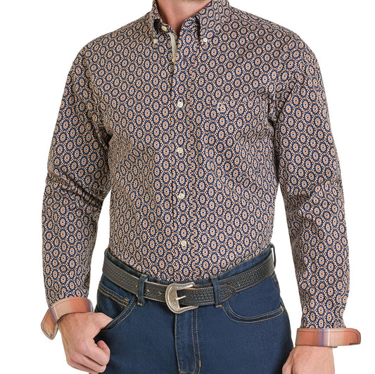 RMN2S07075 Panhandle Slim Print Snap Up Shirt