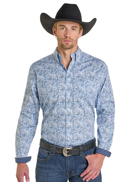 RMB2S07080 Panhandle Slim Paisley Button Up
