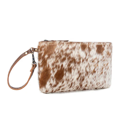S-0785 Myrabag White & Brown Hairon Small Bag