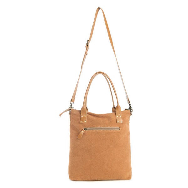 S-10818 Myra Bag Mesa Maverick Tote Bag in Brown & White