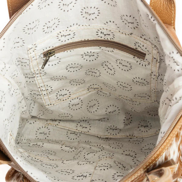 S-10818 Myra Bag Mesa Maverick Tote Bag in Brown & White