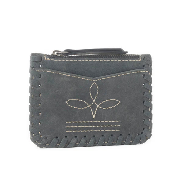 S-12822 Myra Bag Outlander Embroidered Credit Card Holder in Ash Grey