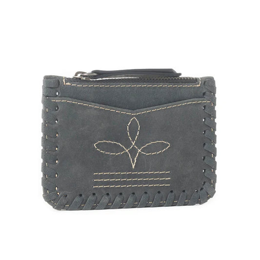 S-12822 Myra Bag Outlander Embroidered Credit Card Holder in Ash Grey