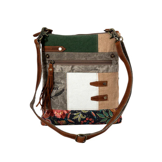 S-8393 Myra Bag Boulangerie Floral Trim Crossbody Bag