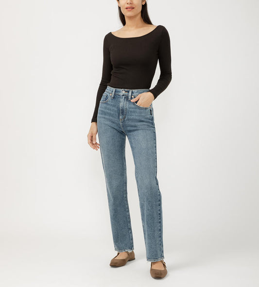 L28438AGR346 Silver Jean Co Highly Desirable Straight Leg Jean