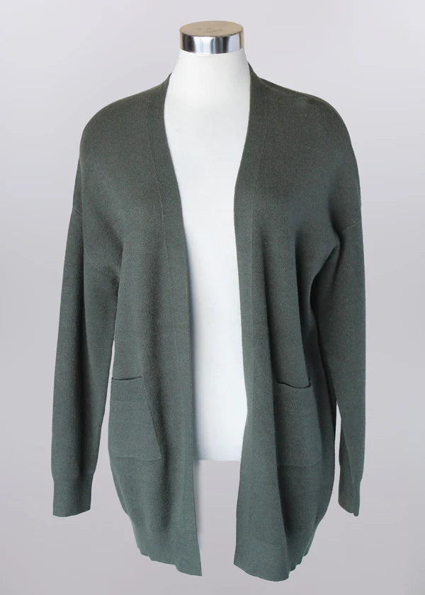 39043OLV Keren Hart Olive Cardigan