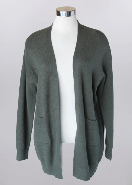 39043OLV Keren Hart Olive Cardigan