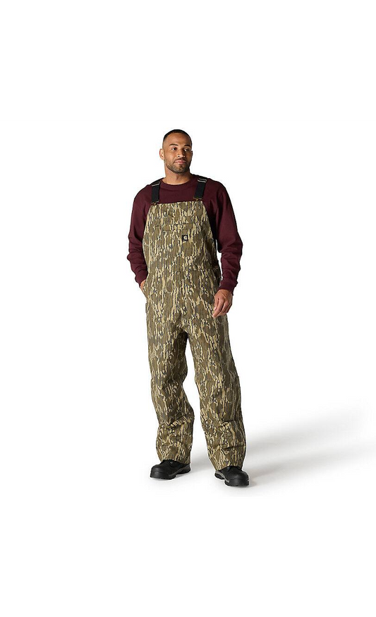 106983-G47 Carhartt Rugged Flex Duck Insulated Camo Bib Overall - 3 Warmest Rating