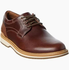80440 Monahan Plain Brown Leather Men's Dress Shoe