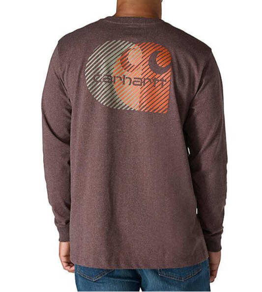 107036 BB4 Carhartt Heavyweight Long-Sleeve Pocket Graphic T-Shirt