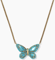 9608879776 Kendra Scott X Dolly Parton Blue Butterfly Necklace
