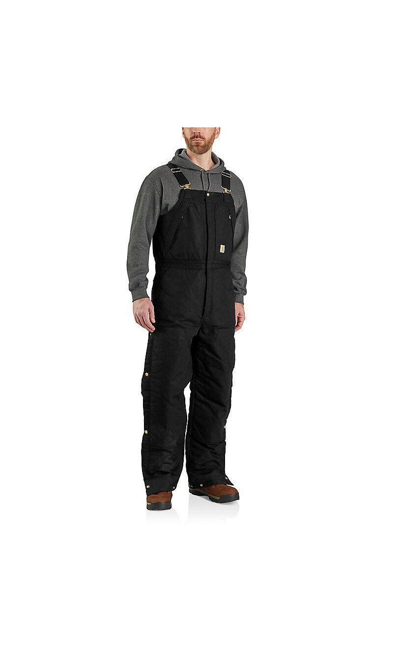 106682 BRN Carhartt Loose Fit Firm Duck Insulated Biberall - 4 Extreme Warmth Rating