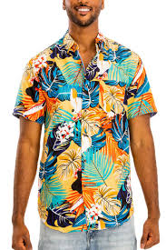 WS7041 Weiv Men's Hawaiian Button Down
