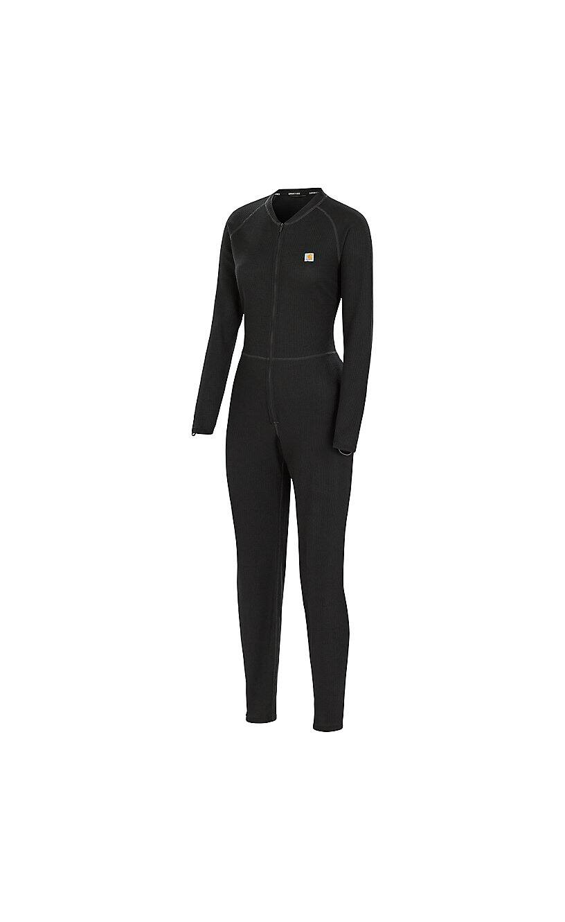 UM0192 Carhartt Midweight Cotton Blend Waffle Zip Front Union Suit Ladies
