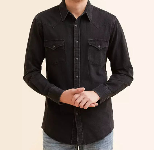 BMN2S03703 Rock & Roll Black Denim Shirt