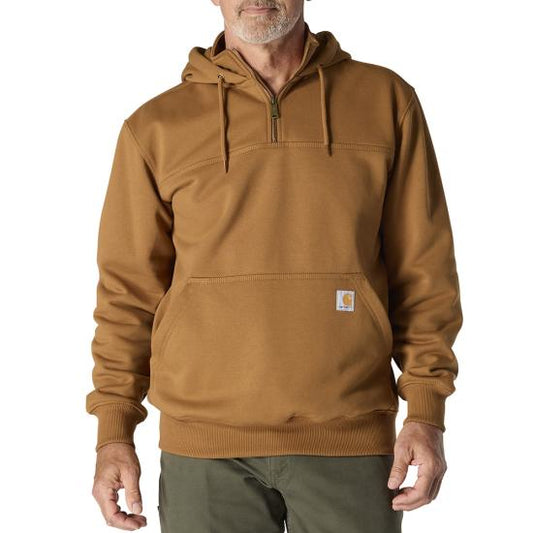 100617 BRN Carhartt Quarter Zip Hoodie