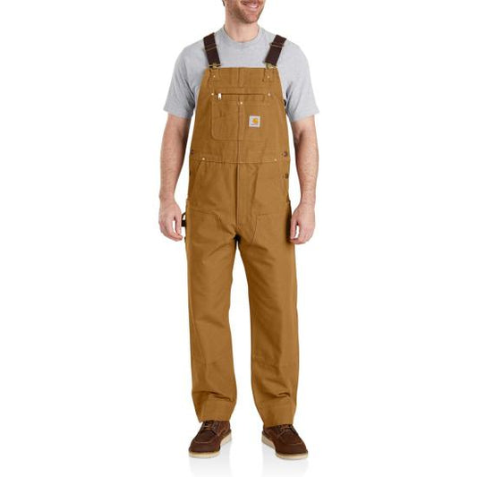 102776 211 Carhartt Duck Bib Overalls Unlined No Leg Zippers