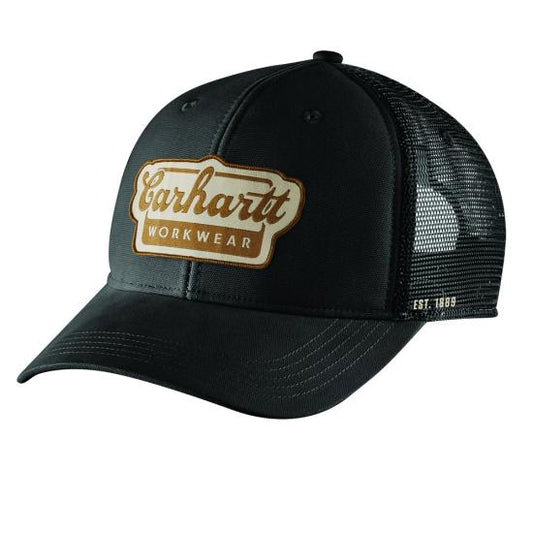 106738 N04 Carhartt Rugged Flex Twill Mesh-Back Script Patch Cap