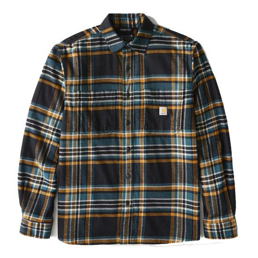 107010 N04 Carhartt Rugged Flex Relaxed Fit Midweight Flannel Long-Sleeve Plaid Shirt
