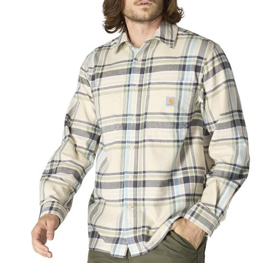 107010 A16 Carhartt Rugged Flex Relaxed Fit Midweight Flannel Long-Sleeve Plaid Shirt