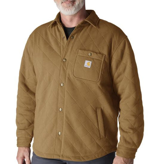 107270 BRN Carhartt Rain Defender Quilted Shirt Jac