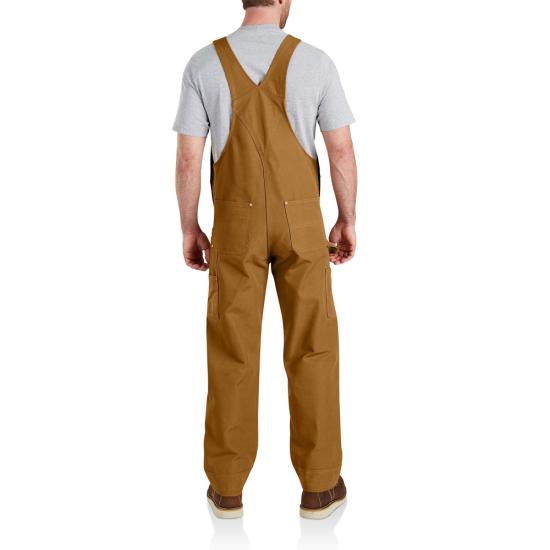 102776 211 Carhartt Duck Bib Overalls Unlined No Leg Zippers