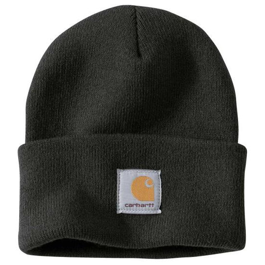 A18 BLK Carhartt Knit Cuffed Beanie