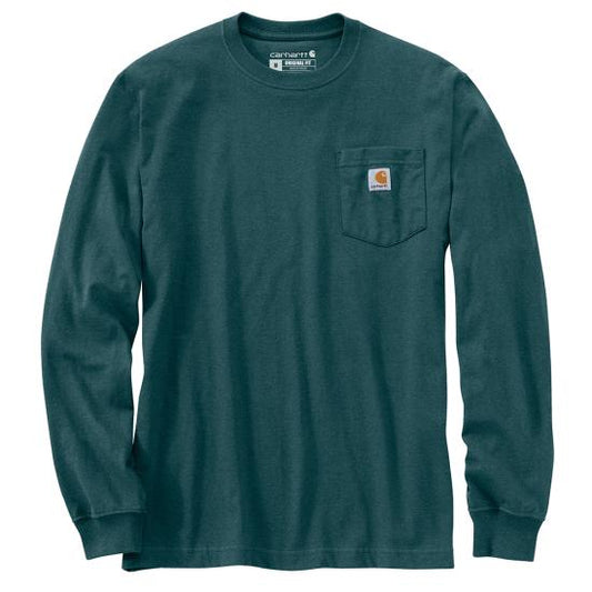 K126 GM2 Carhartt Long Sleeve Pocket Henley T-Shirt