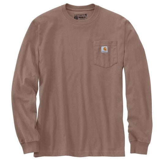 K126 BA9 Carhartt Long Sleeve Pocket Henley T-Shirt