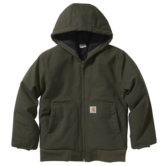 CP8545 CG26 Carhartt Boys' Flannel Quilt Lined Active Coat
