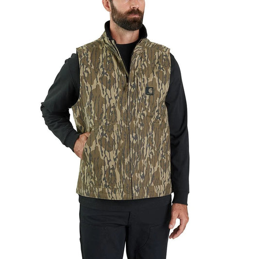 106099 G47 Carhartt Rugged Flex Duck Loose Fit Sherpa-Lined Camo Mock-Neck Vest