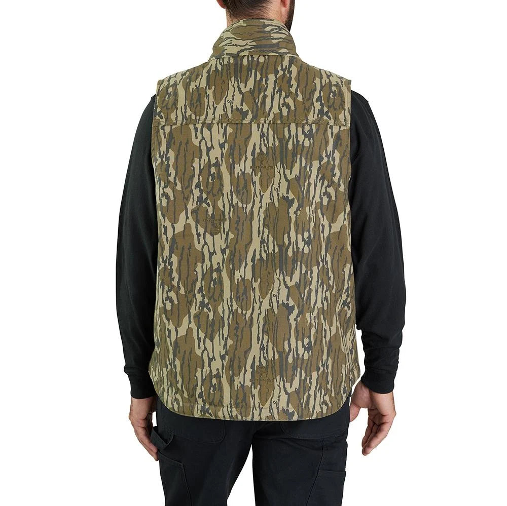 106099 G47 Carhartt Rugged Flex Duck Loose Fit Sherpa-Lined Camo Mock-Neck Vest