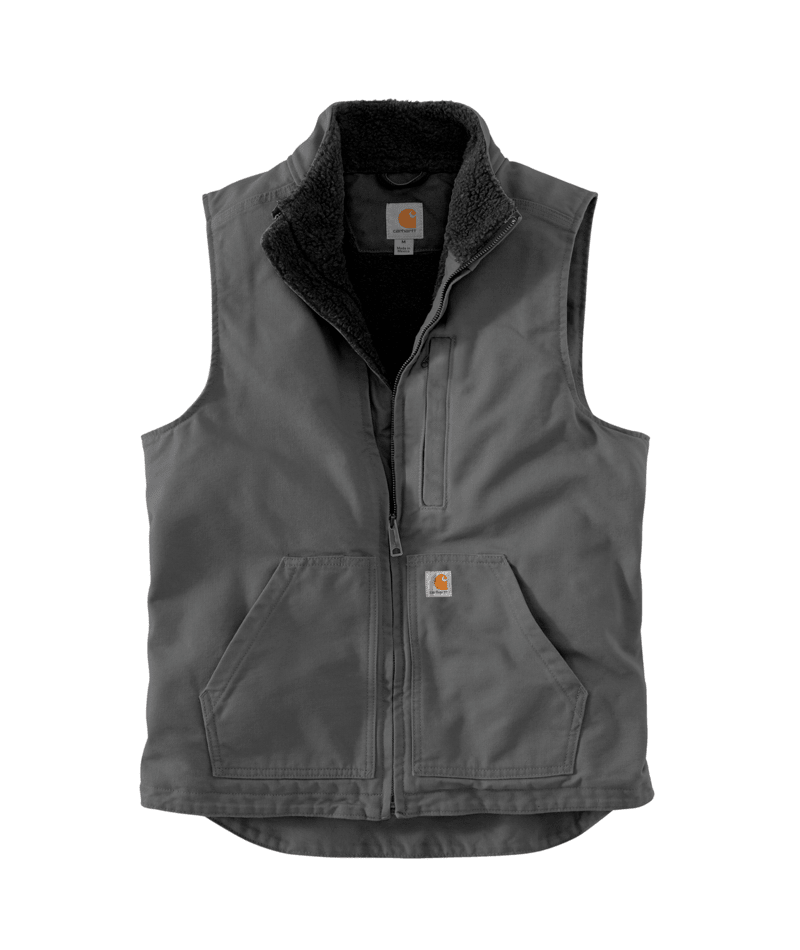104277 GVL Carhartt Mock-Neck Sherpa-Lined Vest - Loose Fit - Washed Duck