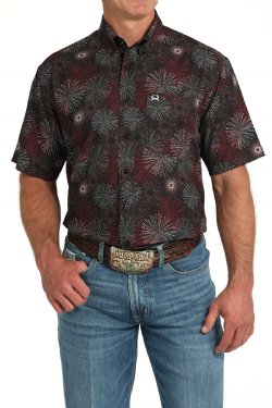 MTW1704156 Cinch Men's S/S Print Arenaflex Shirt