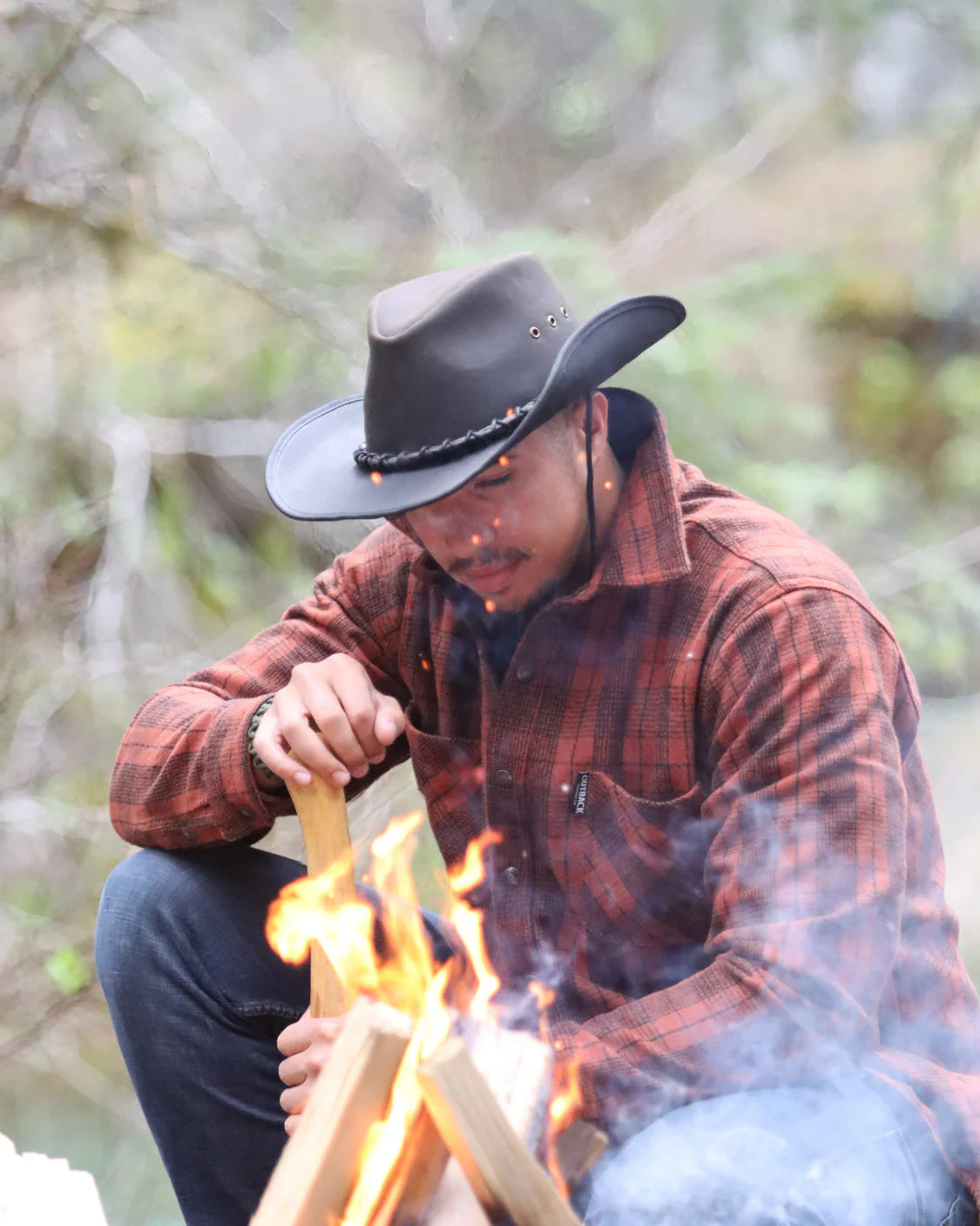1484 Outback Trading Co. Bootlegger Oilskin Hat - Brown