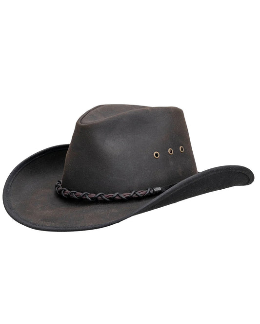 1484 Outback Trading Co. Bootlegger Oilskin Hat - Brown
