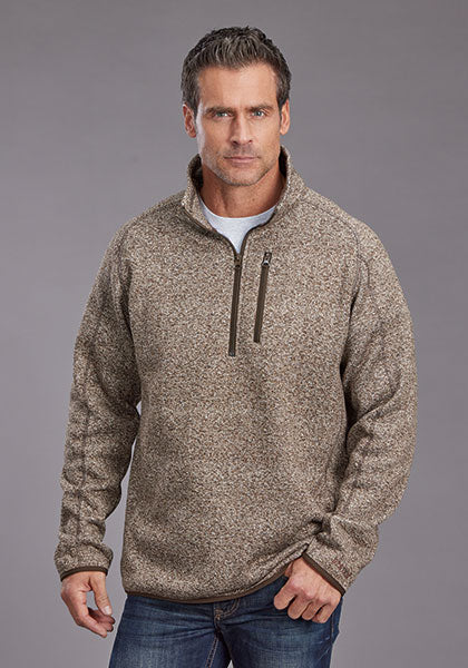 11-014-0120-6109 Stetson Men's Gray Herringbone Sweater