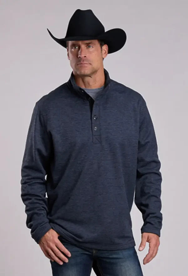 11-014-0120-6110 Stetson Men's Navy Honeycomb Knit Sweater