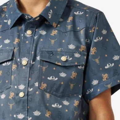 Y-PWS-DESN Burlebo Kids Snap Down Tee