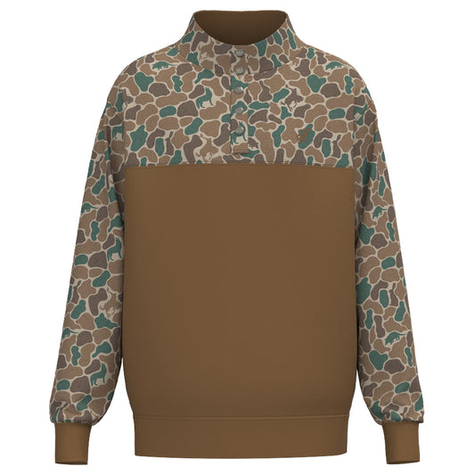 HH2609BRCA Hooey Men's Stevie Brown Pullover with Camo Pattern