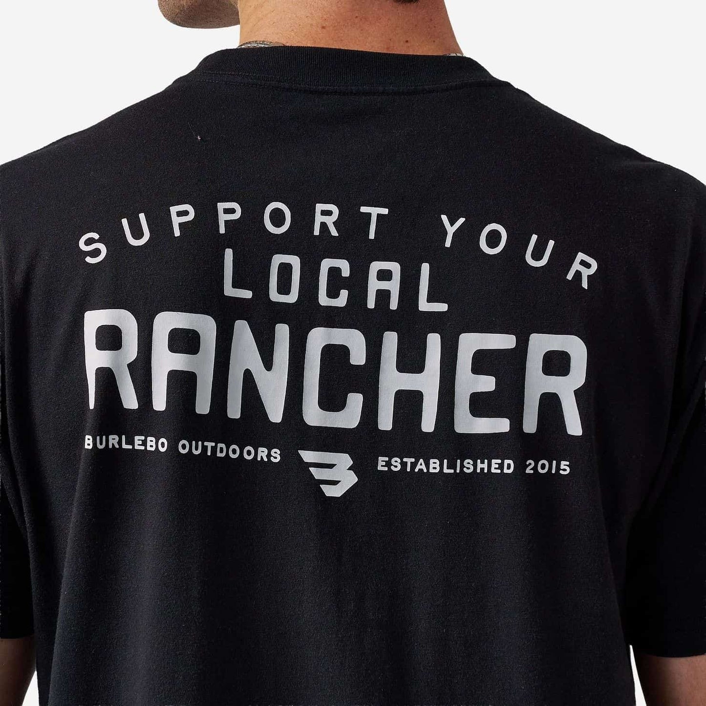 SST-LR-BLK Burlebo Support Your Local Rancher Men's Tee