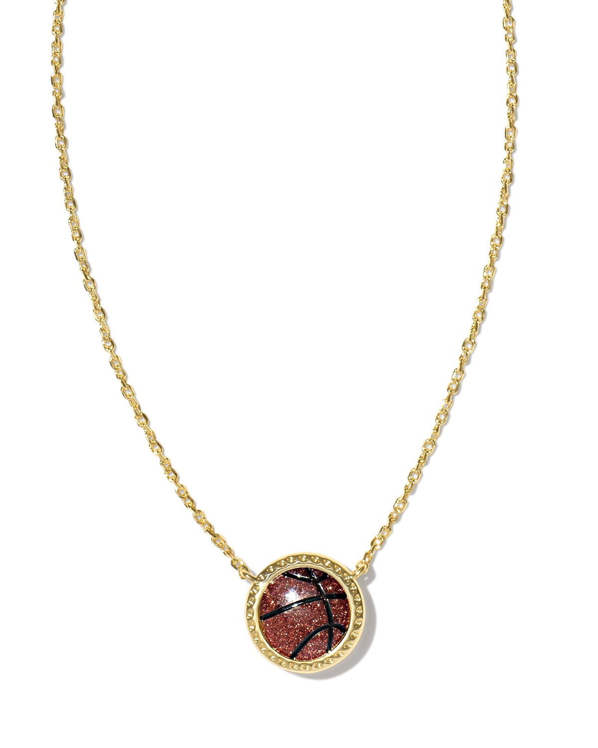 9608865262 Kendra Scott Basketball Gold Pendant Necklace