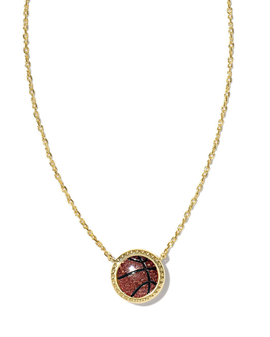 9608865262 Kendra Scott Basketball Gold Pendant Necklace