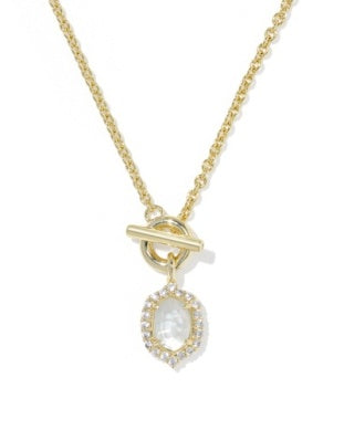 9608806760 Kendra Scott DAPHNE CRYSTAL FRAME TOGGLE NECKLACE