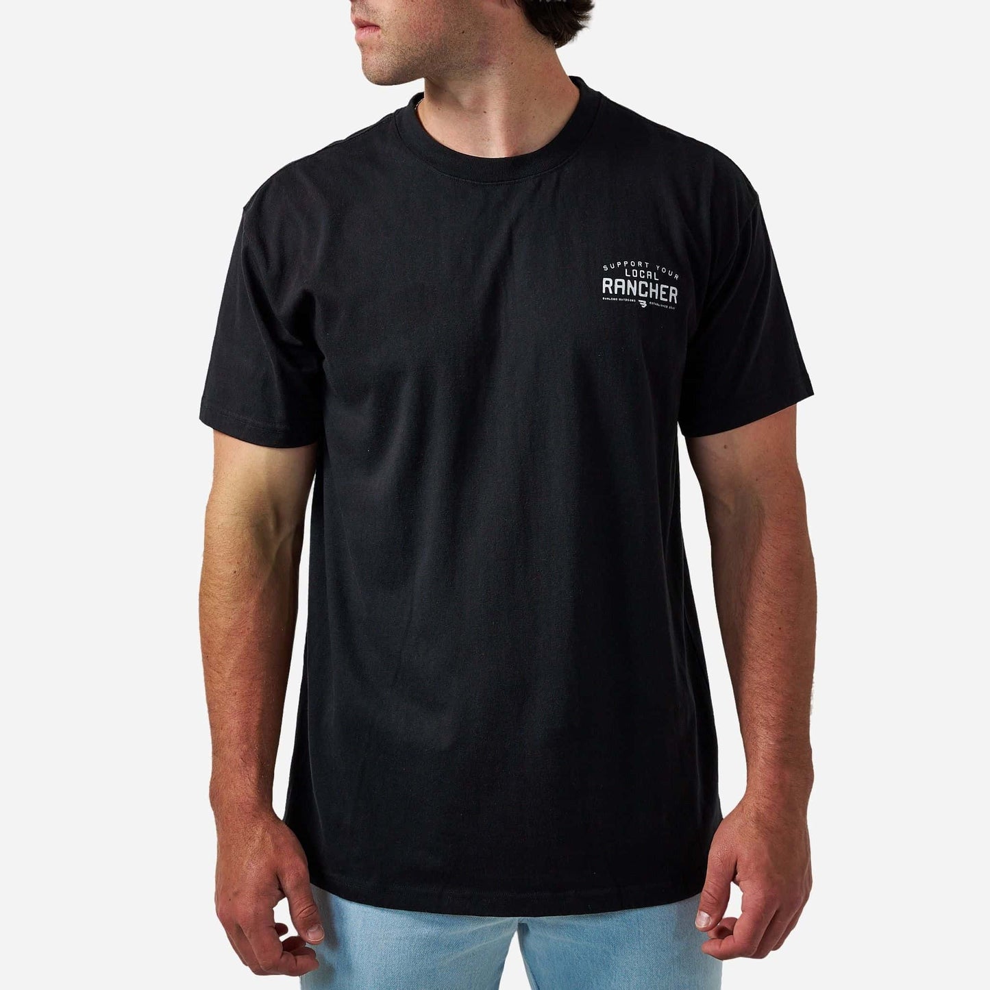 SST-LR-BLK Burlebo Support Your Local Rancher Men's Tee