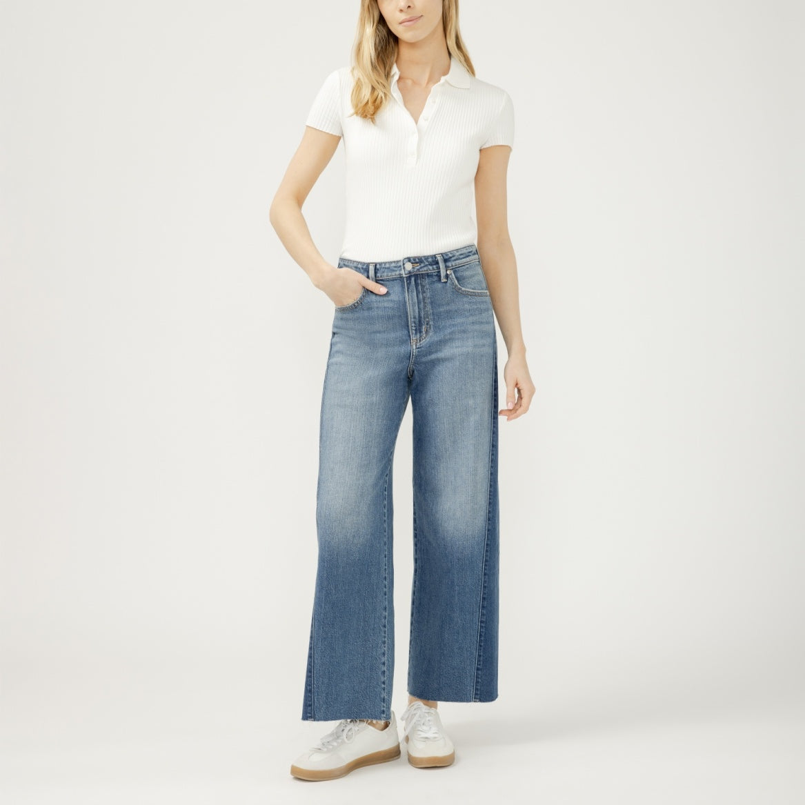 L74909ADM387 Silver Women's Isbister Wide Leg Jean